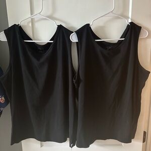 Black Sleeveless Women's 2X Top Bundle